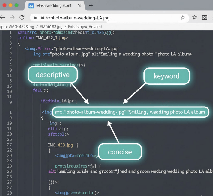 how to properly write and insert alt text.