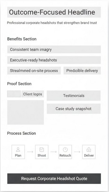 High-Converting Corporate Page Wireframe
